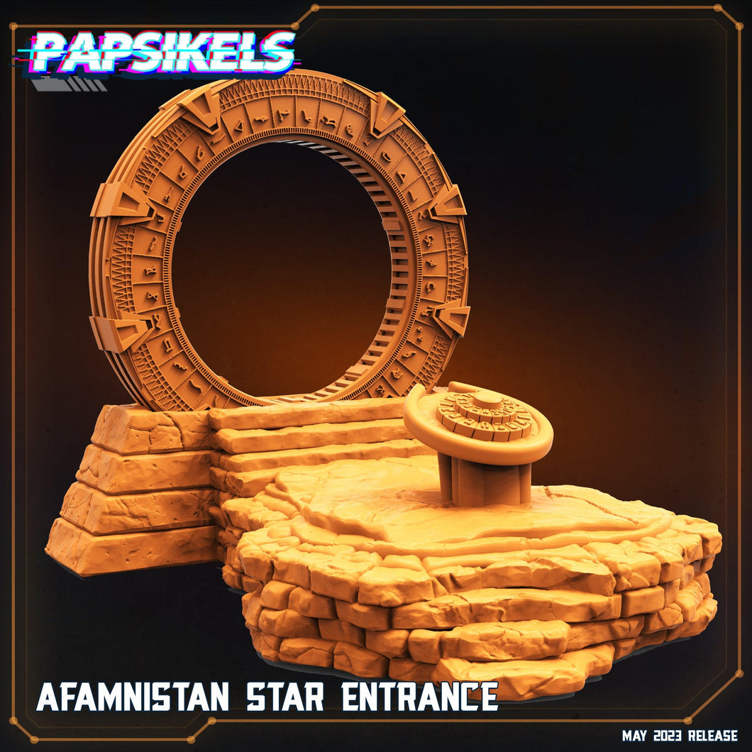 3D Printed Papsikels May 2023 Scifi - Star Entrance - Into The Multi World Set Afamnistan Star Entrance 28mm 32mm - Charming Terrain