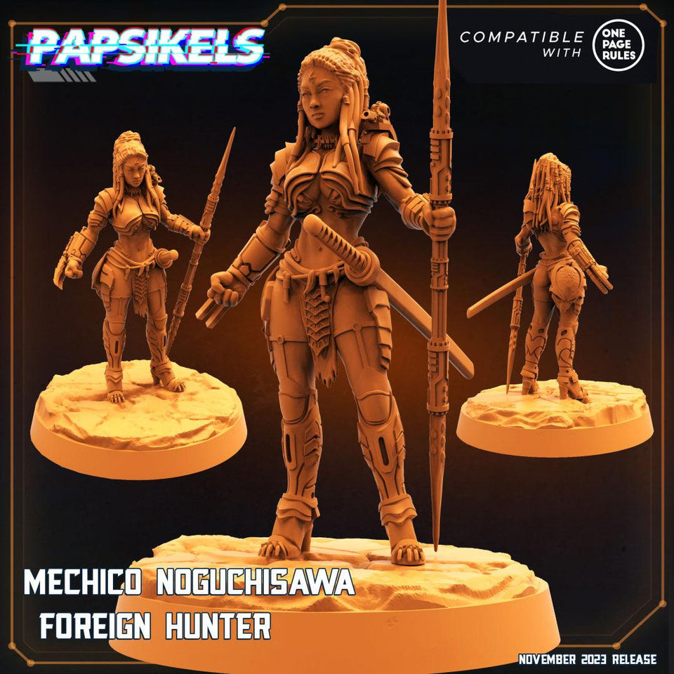 3D Printed Papsikels Mechico Noguchisawa Human Hunter Set Skull Hunters Army Bundle 2 28mm 32mm - Charming Terrain