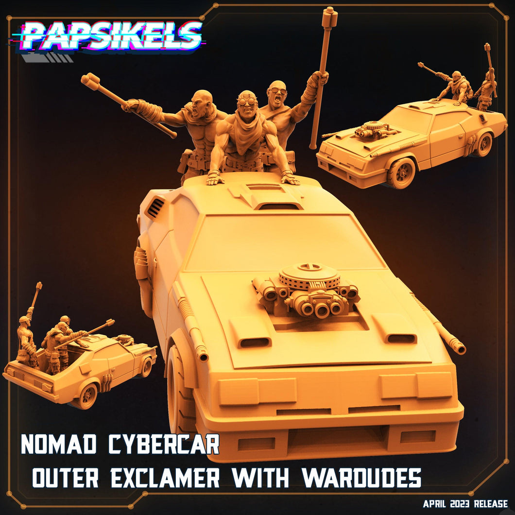 3D Printed Papsikels - Nomad Cybercar Outer Exclaimer - 28mm 32mm - Charming Terrain