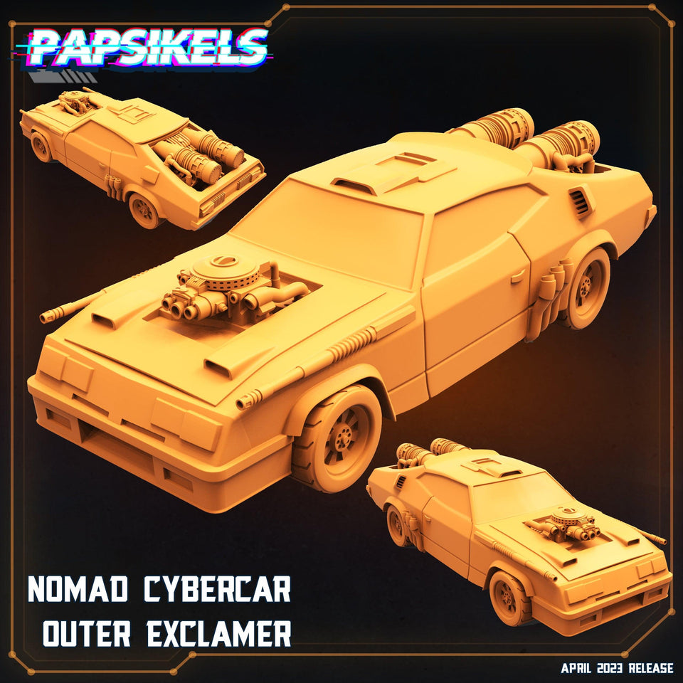 3D Printed Papsikels - Nomad Cybercar Outer Exclaimer - 28mm 32mm - Charming Terrain
