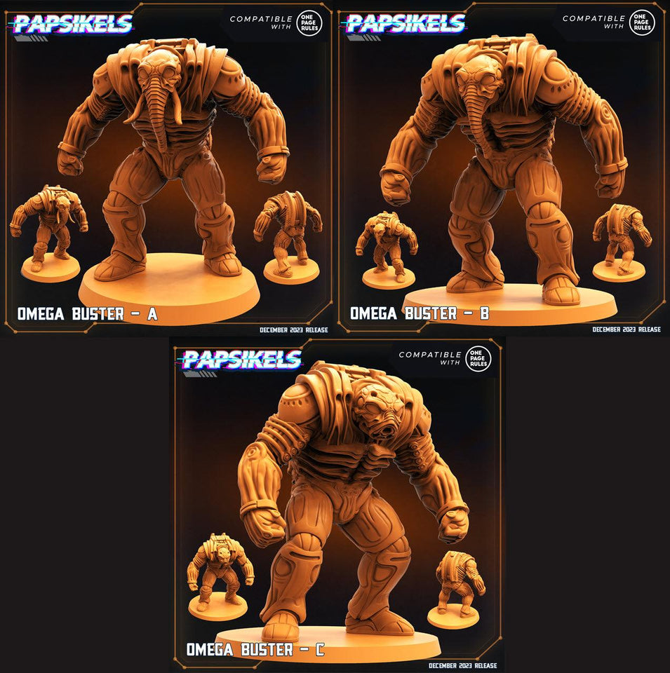 3D Printed Papsikels Omega Busters 28mm 32mm - Charming Terrain