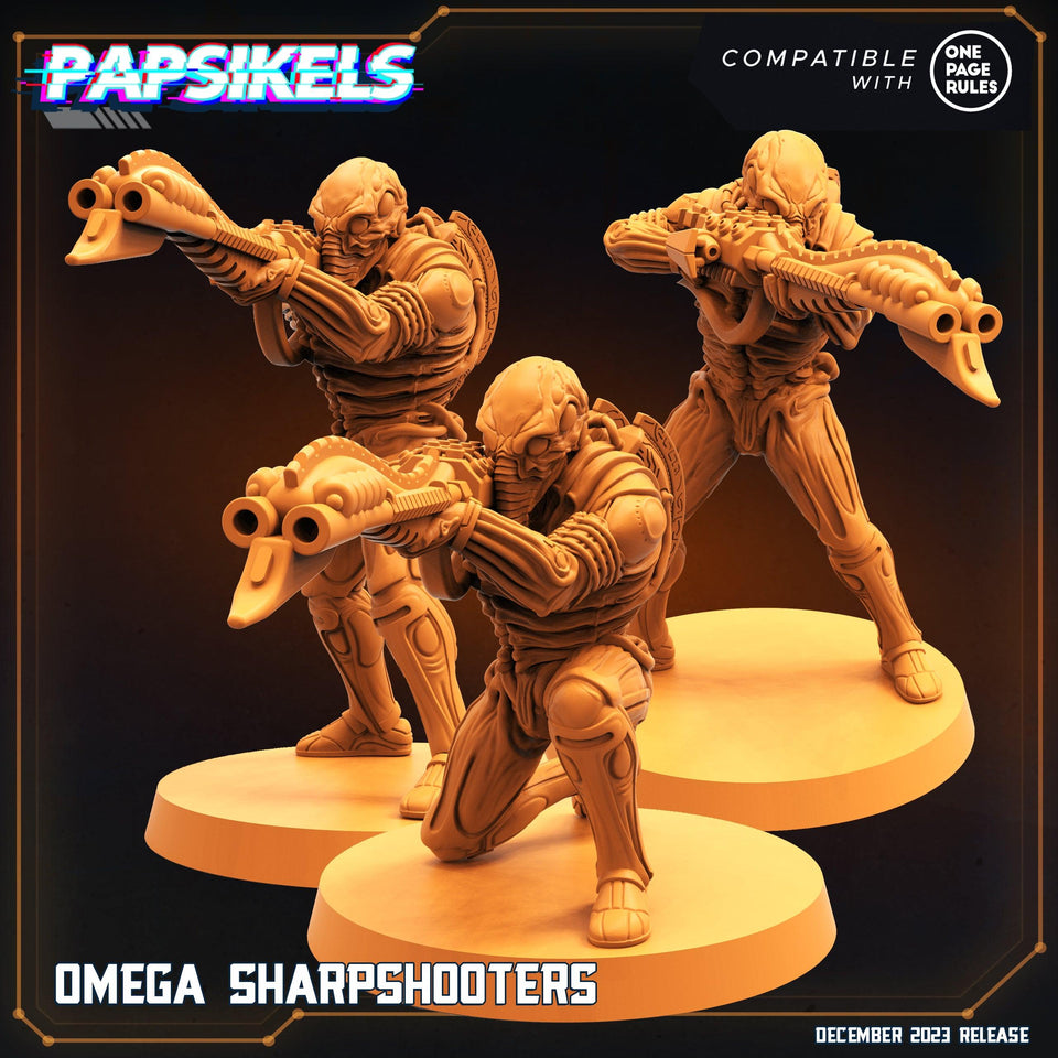 3D Printed Papsikels Omega Sharpshooters 28mm 32mm - Charming Terrain