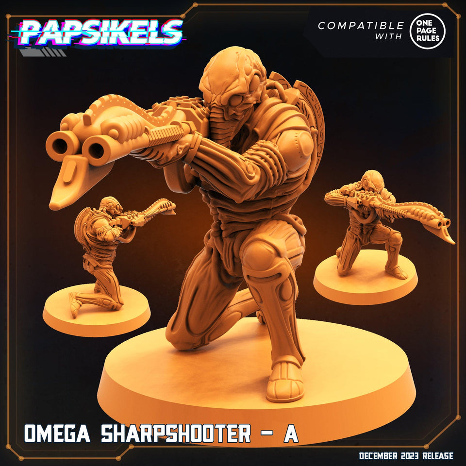 3D Printed Papsikels Omega Sharpshooters 28mm 32mm - Charming Terrain