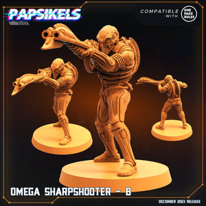3D Printed Papsikels Omega Sharpshooters 28mm 32mm - Charming Terrain