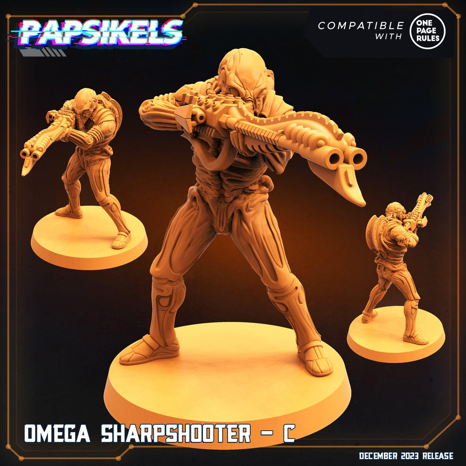 3D Printed Papsikels Omega Sharpshooters 28mm 32mm - Charming Terrain