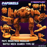 3D Printed Papsikels - Papz Industries Modular Battle Mech Exarch Type 32 - 28mm 32mm - Charming Terrain