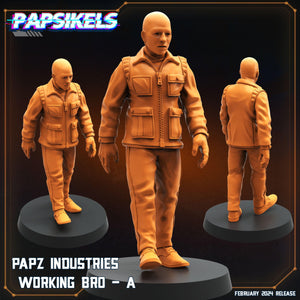 3D Printed Papsikels Papz Industries Working Bros Set 1 28mm 32mm - Charming Terrain