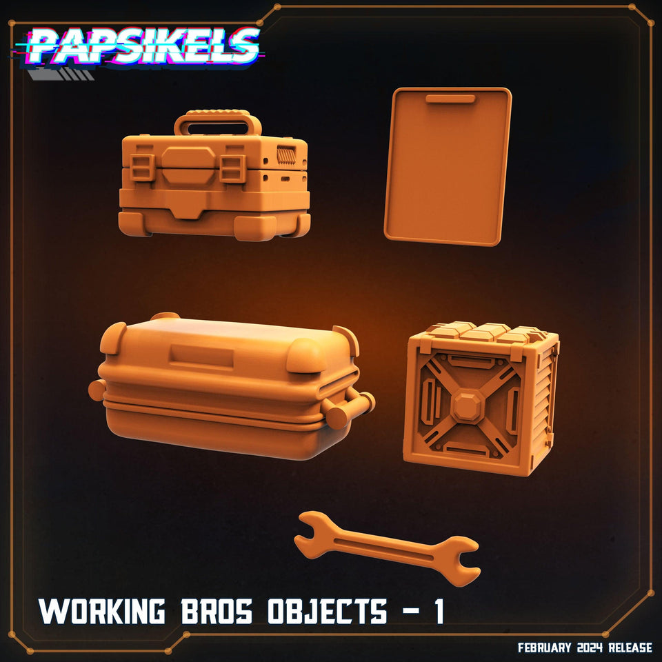3D Printed Papsikels Papz Industries Working Bros Set 1 28mm 32mm - Charming Terrain