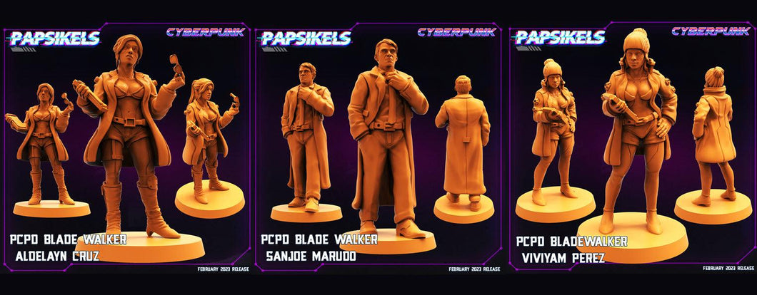3D Printed Papsikels - Pcpd Blade Walker Set - 28mm 32mm - Charming Terrain
