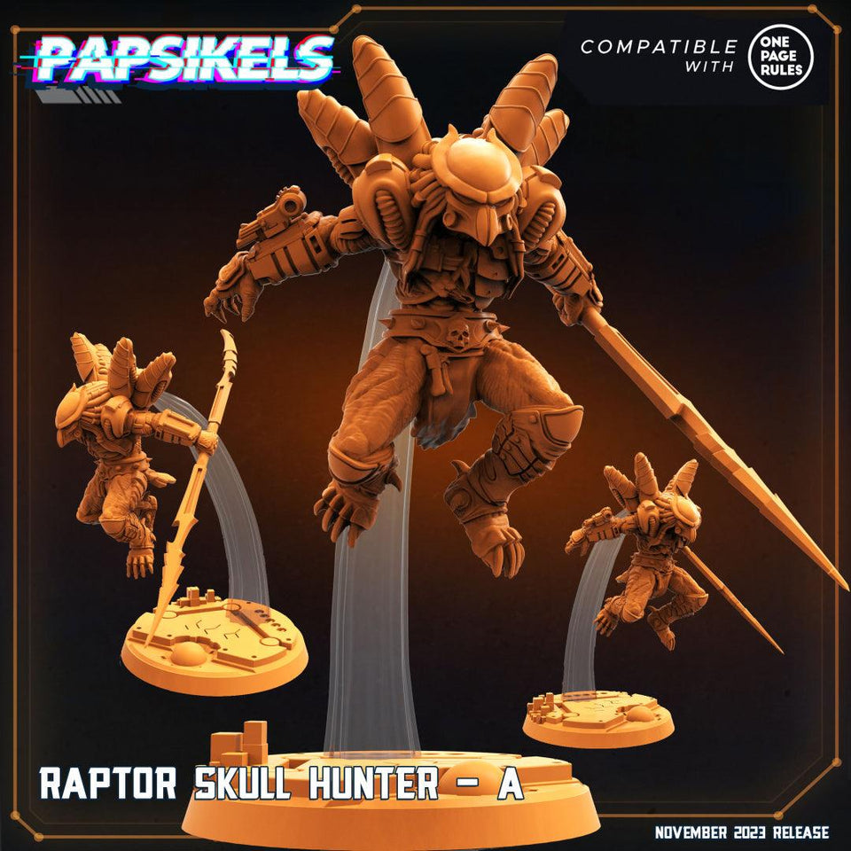 3D Printed Papsikels Raptor Skull Hunters Set Skull Hunters Army Bundle 2 28mm 32mm - Charming Terrain