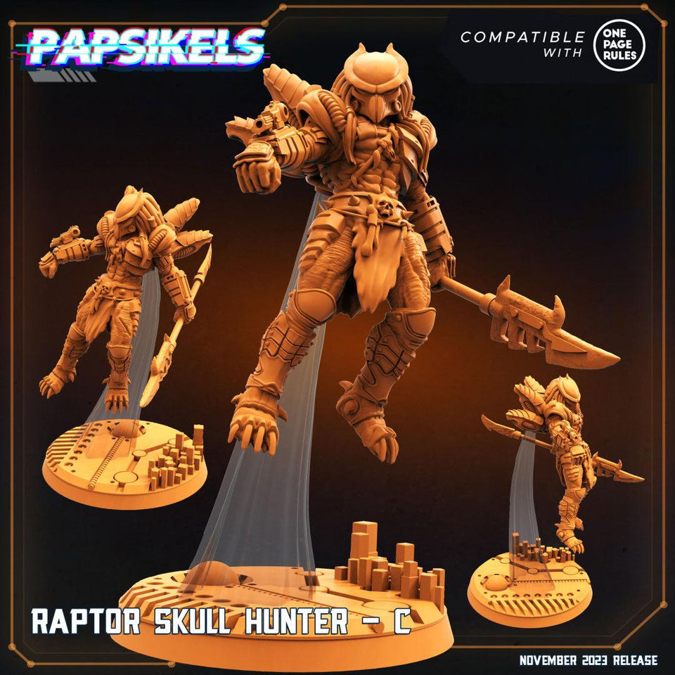 3D Printed Papsikels Raptor Skull Hunters Set Skull Hunters Army Bundle 2 28mm 32mm - Charming Terrain