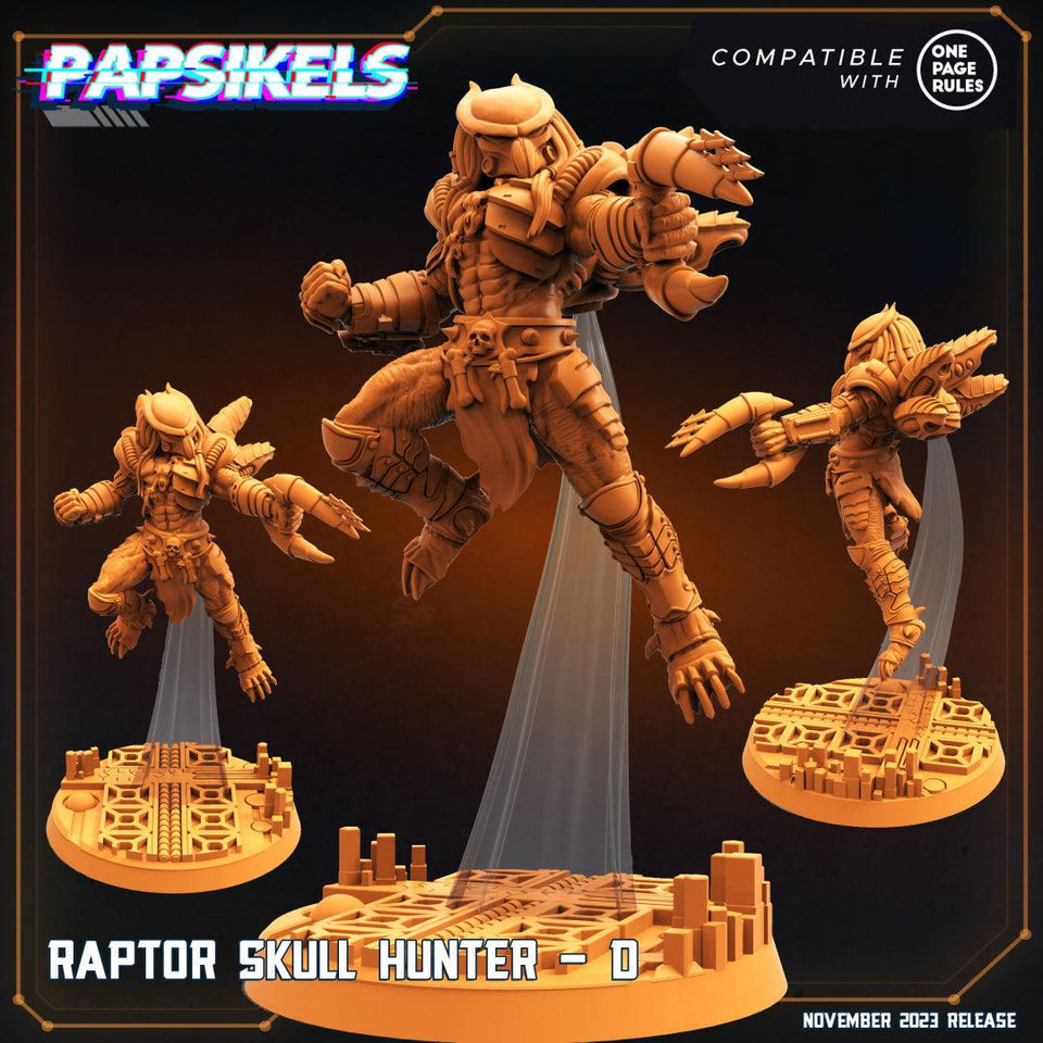 3D Printed Papsikels Raptor Skull Hunters Set Skull Hunters Army Bundle 2 28mm 32mm - Charming Terrain