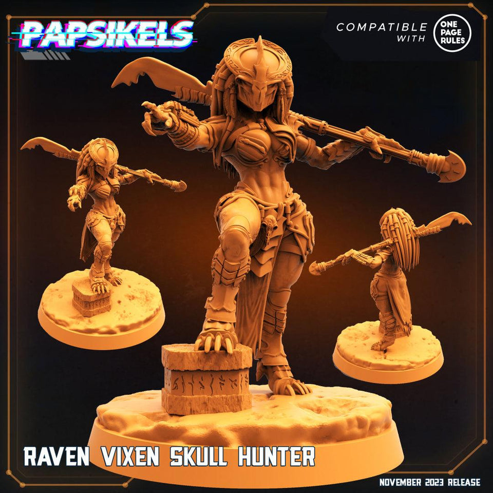 3D Printed Papsikels Raven Vixen Skull Hunter Skull Hunters Army Bundle 2 28mm 32mm - Charming Terrain