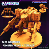 3D Printed Papsikels September 2023 Cyberpunk Armored Frame Papz Industries Set 28mm 32mm - Charming Terrain