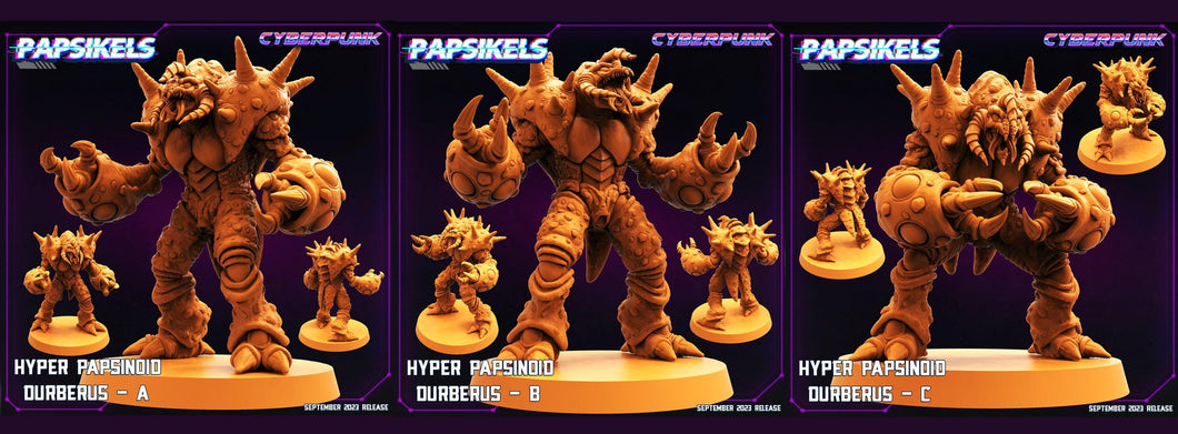 3D Printed Papsikels September 2023 Cyberpunk Hyper Papsinoid Durberus Set 2023 28mm 32mm - Charming Terrain