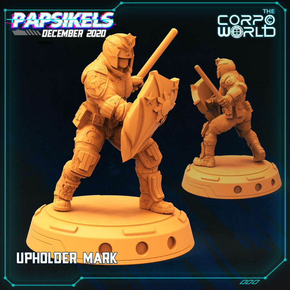 3D Printed Papsikels Upholder Mark Justice 28mm 32mm - Charming Terrain
