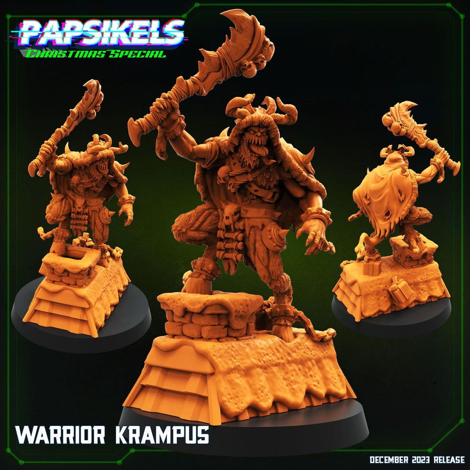 3D Printed Papsikels Warrior Krampus 28mm 32mm - Charming Terrain