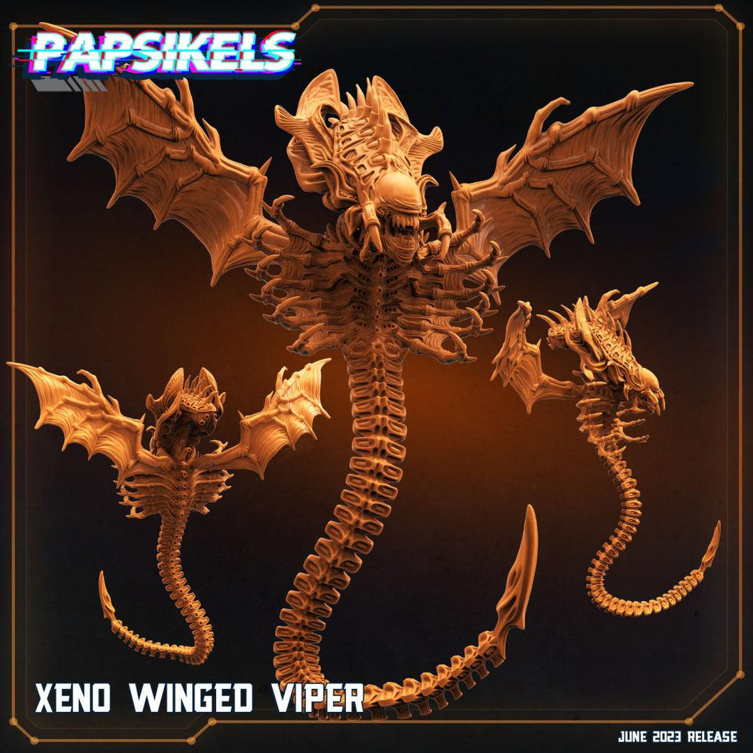 3D Printed Papsikels - Xeno Winged Viper - 28mm 32mm - Charming Terrain