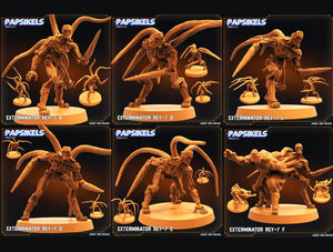 3D Printed Papsikels Xenowars Genesis Exterminator Ret 7 Set 28mm 32mm - Charming Terrain