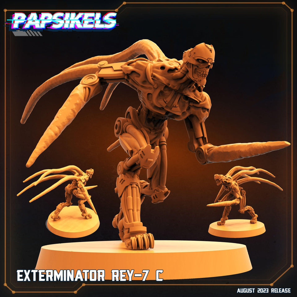 3D Printed Papsikels Xenowars Genesis Exterminator Ret 7 Set 28mm 32mm - Charming Terrain