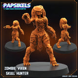 3D Printed Papsikels Zombie Vixen Skull Hunter 28mm 32mm - Charming Terrain