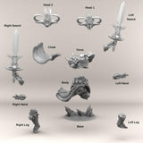 3D Printed Print your Monster Death Knight 28 32mm D&D - Charming Terrain