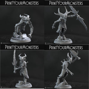 3D Printed Print your Monster Demons Set 28 32mm D&D - Charming Terrain