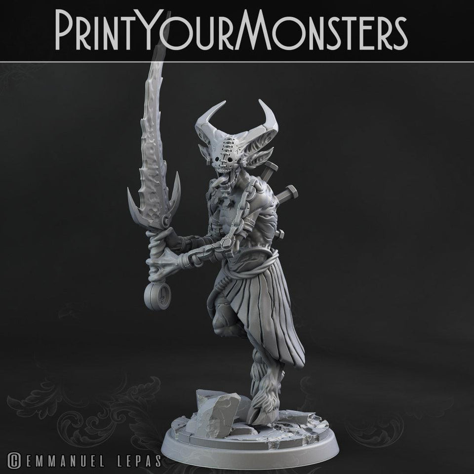 3D Printed Print your Monster Demons Set 28 32mm D&D - Charming Terrain