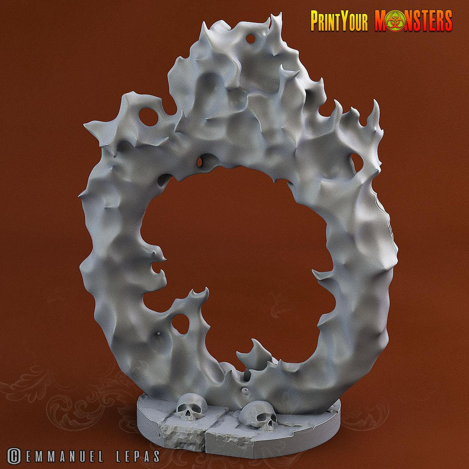3D Printed Print your Monster Fire Hell Portal Pumpkins From Hell 28 32mm D&D - Charming Terrain