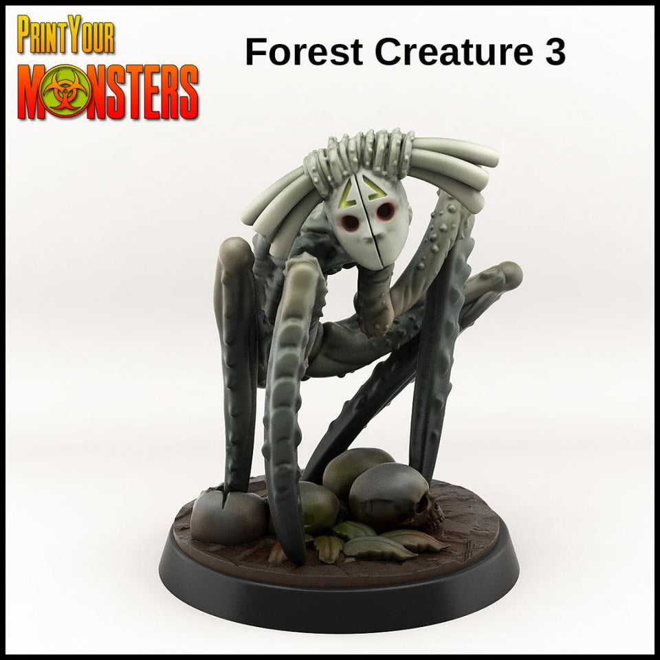 3D Printed Print your Monster Forest Creature Mask Set 28 32mm D&D - Charming Terrain