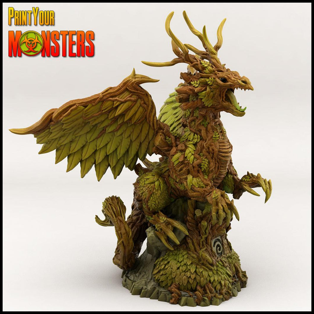 3D Printed Print your Monster Forest Dragon 28 32mm D&D - Charming Terrain