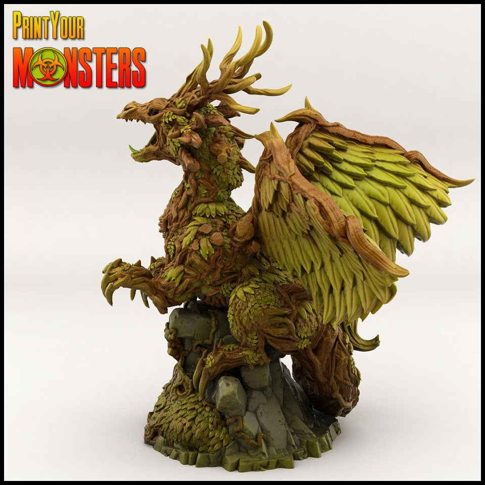 3D Printed Print your Monster Forest Dragon 28 32mm D&D - Charming Terrain