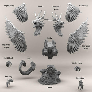 3D Printed Print your Monster Forest Dragon 28 32mm D&D - Charming Terrain