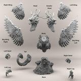 3D Printed Print your Monster Forest Dragon 28 32mm D&D - Charming Terrain