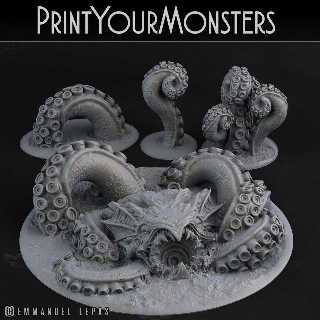 3D Printed Print your Monster Giant Monster Kraken 28 32mm D&D - Charming Terrain