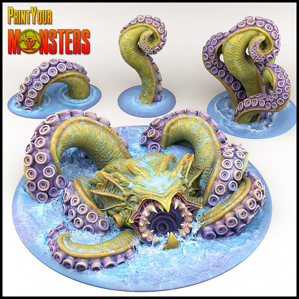3D Printed Print your Monster Giant Monster Kraken 28 32mm D&D - Charming Terrain