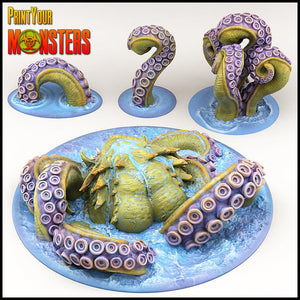 3D Printed Print your Monster Giant Monster Kraken 28 32mm D&D - Charming Terrain