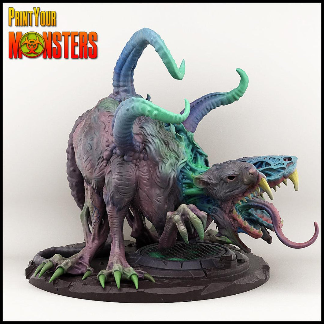 3D Printed Print your Monster Giant Mutant Rat 28 32mm D&D - Charming Terrain