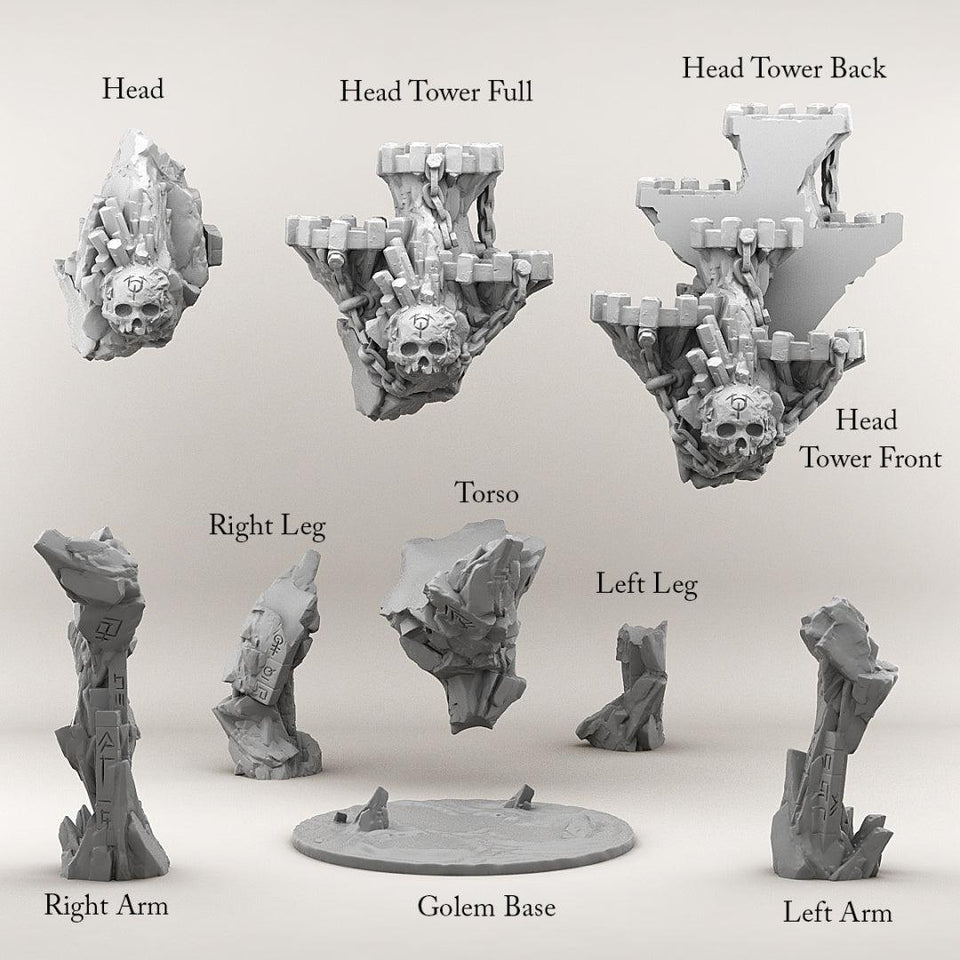 3D Printed Print your Monster Golem 28 32mm D&D - Charming Terrain