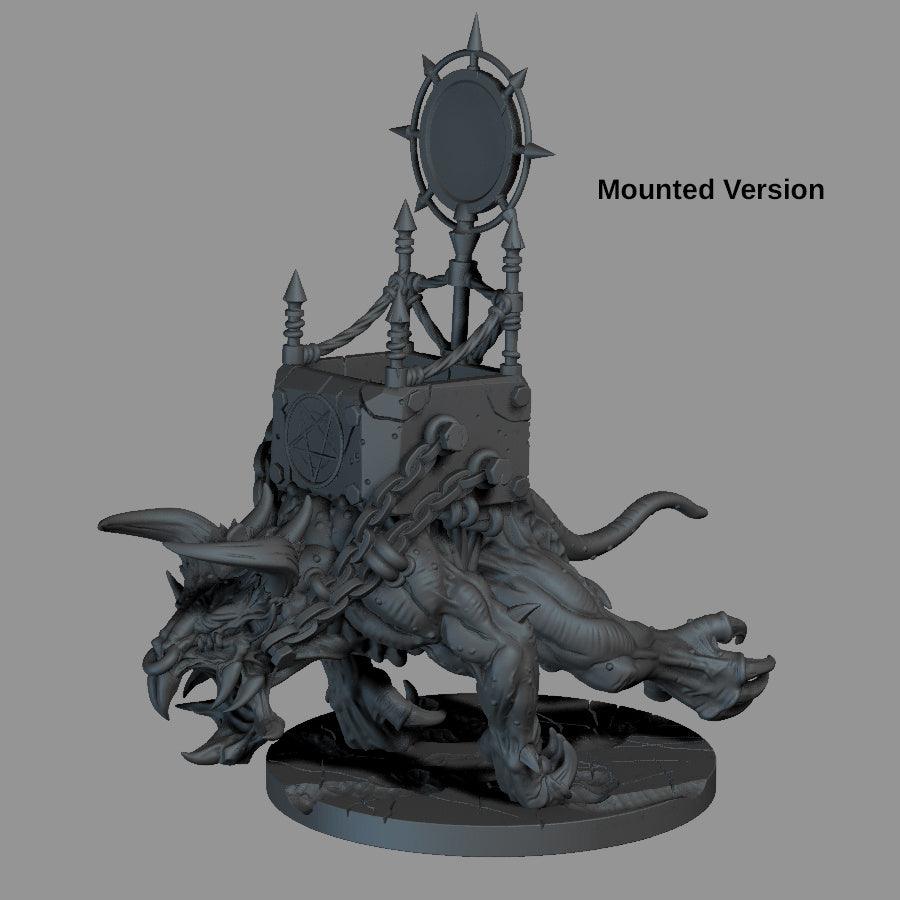 3D Printed Print your Monster Mounted Demon Creature 28 32mm D&D - Charming Terrain