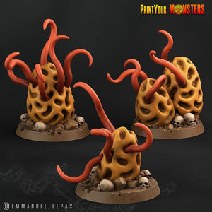 3D Printed Print Your Monster Mushroom Tentacles The Lost Mushrooms 28mm - 32mm D&D Wargaming - Charming Terrain