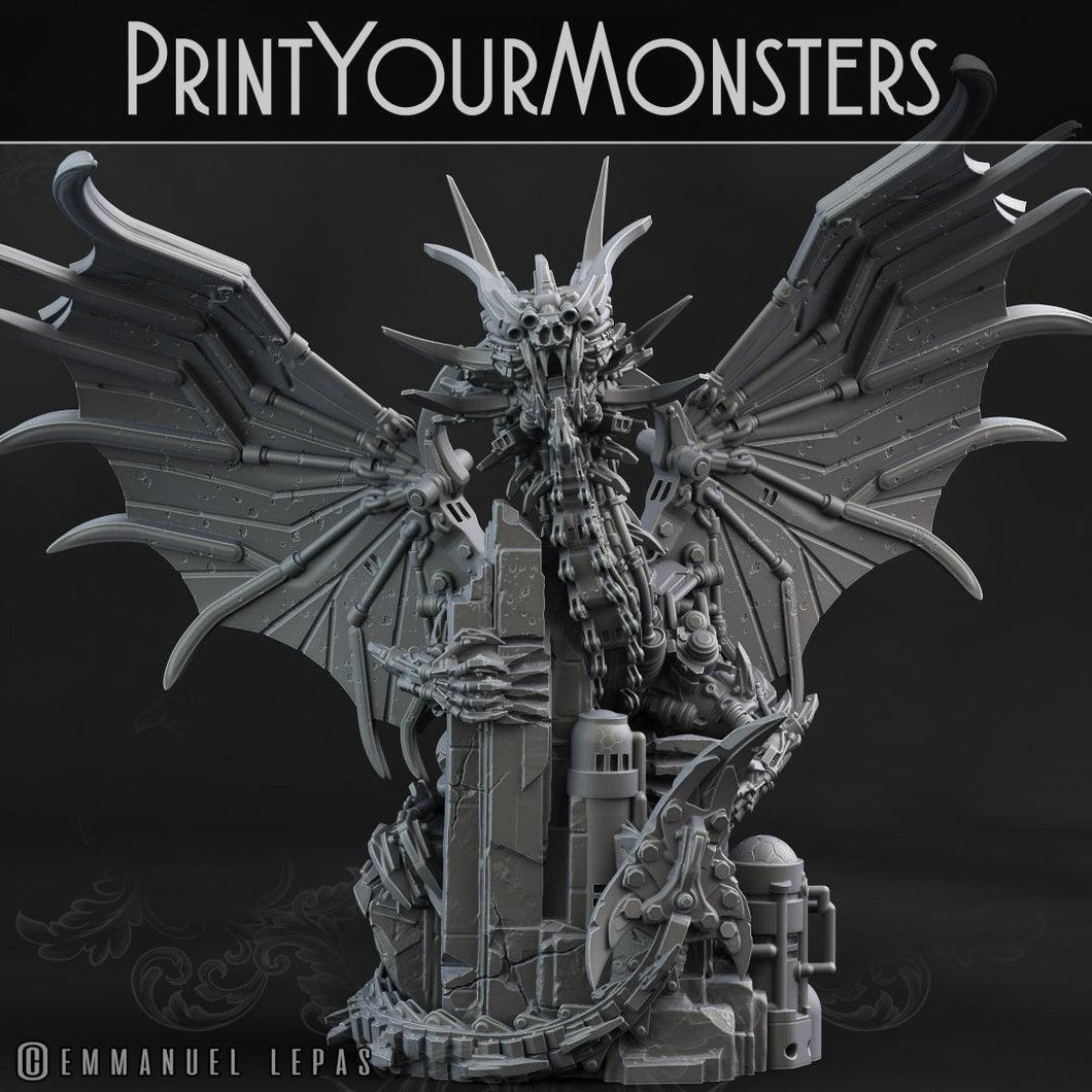 3D Printed Print your Monster Robot Dragon 28 32mm D&D - Charming Terrain