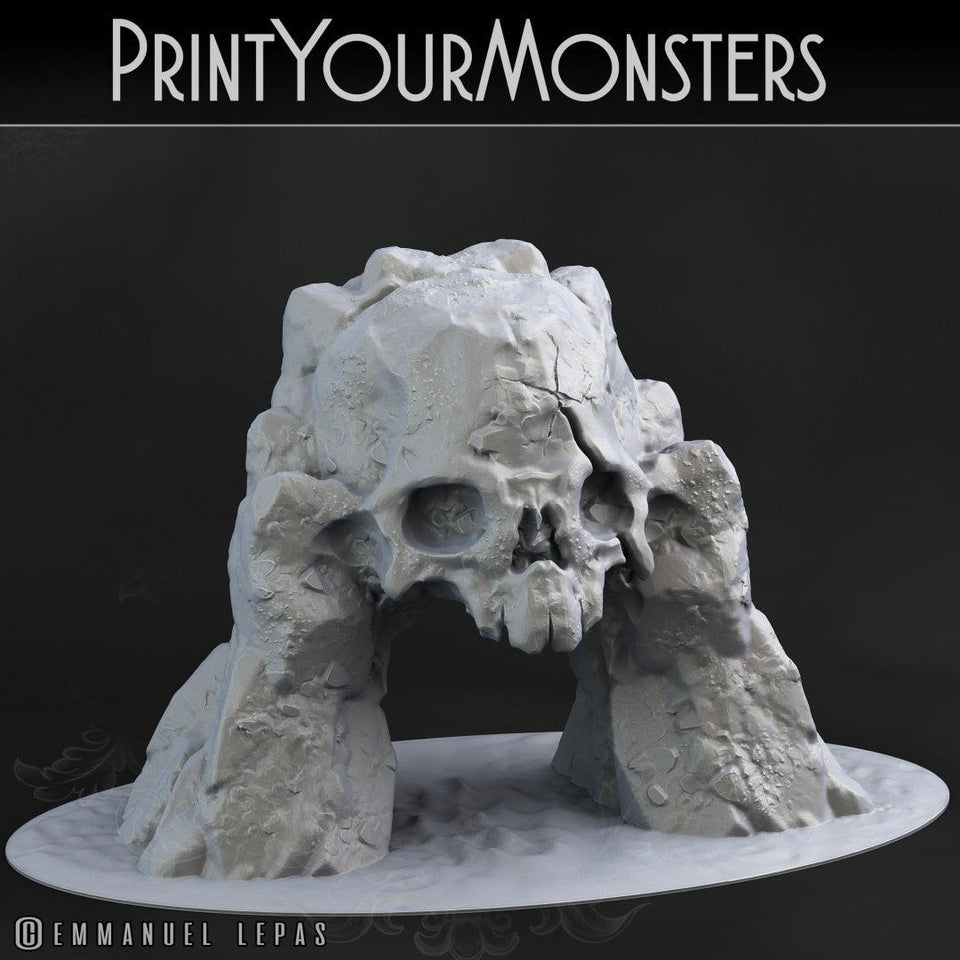 3D Printed Print your Monster Skull Ocean Gate 28 32mm D&D - Charming Terrain