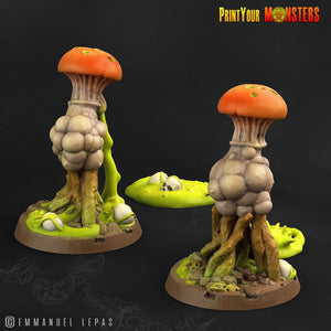 3D Printed Print Your Monster Toxic Mushrooms The Lost Mushrooms 28mm - 32mm D&D Wargaming - Charming Terrain