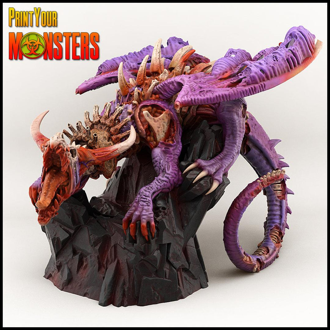 3D Printed Print your Monster Zombie Dragon 28 32mm D&D - Charming Terrain