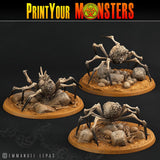 3D Printed Print Your Monsters 3 Bones Spiders Land of Bones Set 28mm - 32mm D&D Wargaming - Charming Terrain