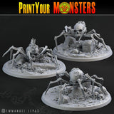 3D Printed Print Your Monsters 3 Bones Spiders Land of Bones Set 28mm - 32mm D&D Wargaming - Charming Terrain