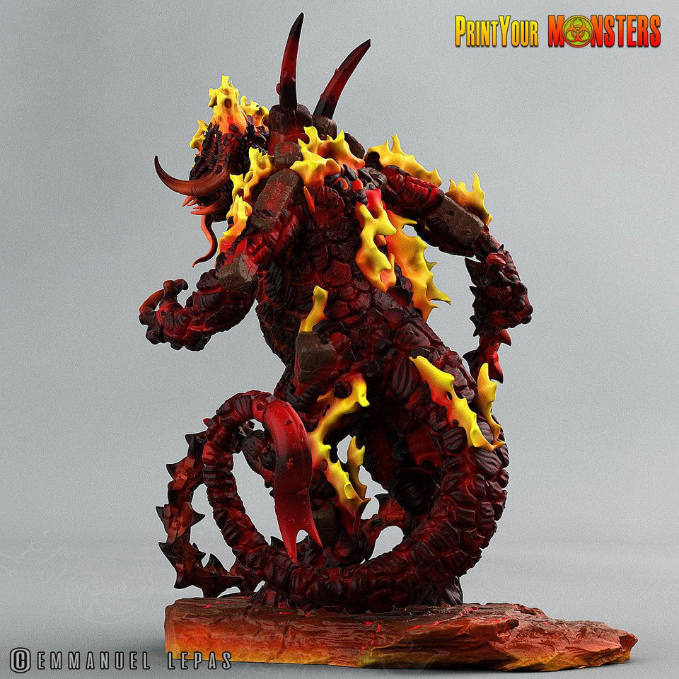3D Printed Print Your Monsters Balgorn Devil Depths Of Choas Confronting The Abyss 28mm - 32mm D&D Wargaming - Charming Terrain
