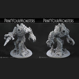 3D Printed Print Your Monsters Basalt Earth Elemental Set 28mm - 32mm D&D Wargaming - Charming Terrain