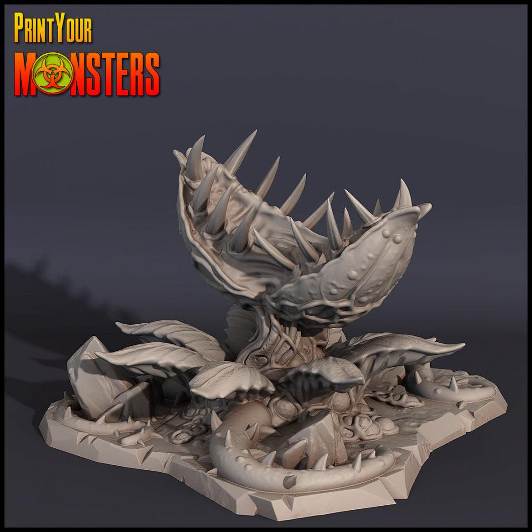 3D Printed Print Your Monsters Classic Carnivorous Plant 1 Set 28mm - 32mm D&D Wargaming - Charming Terrain